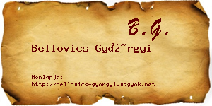 Bellovics Györgyi névjegykártya